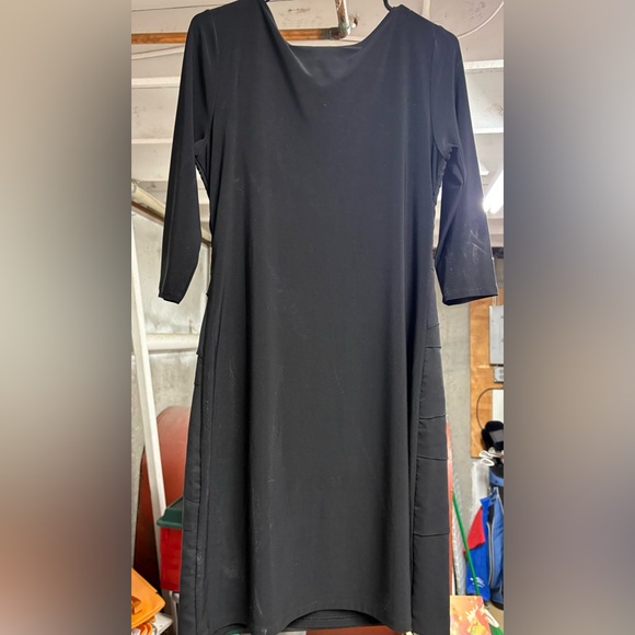 White House Black Market Elegant Black Long Sleeve Dress - Picture 4 of 5